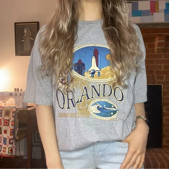 Vintage 90s Orlando Kennedy Space Center Space Shuttle NASA Travel Overs… - Picture 2 of 15
